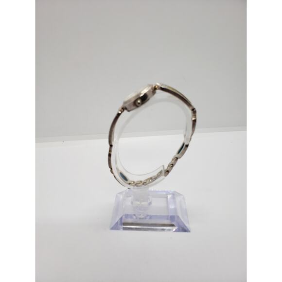 Gem Time women's dress watch. Small silver and white face. Blue bead band. GT-03 - Picture 6 of 8